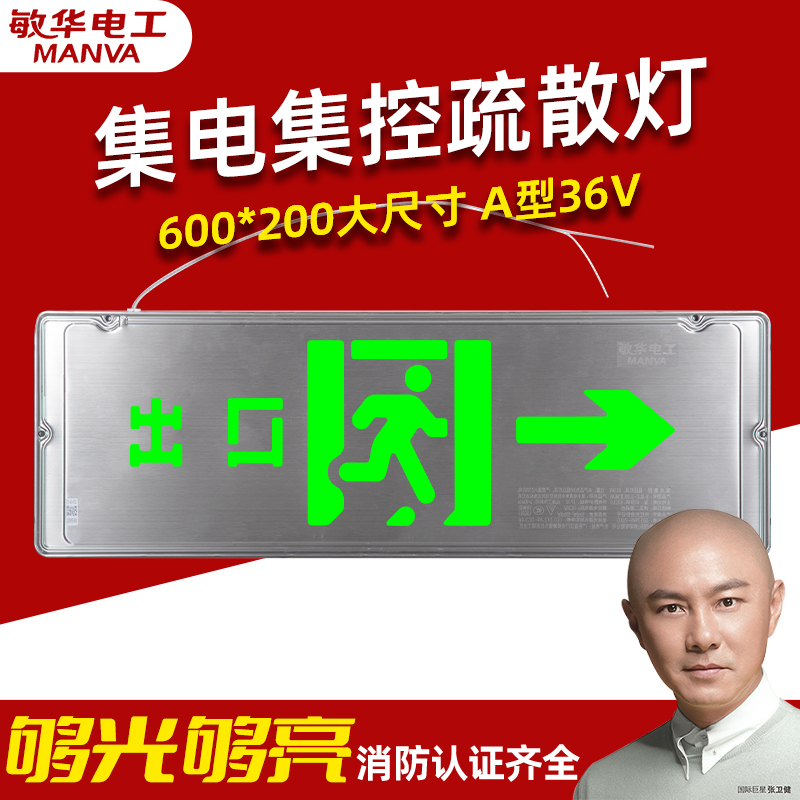 600*200高低压36V220V安全出口灯