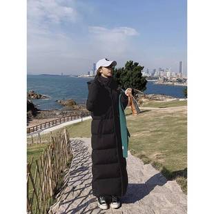 长款显瘦棉服女超长过膝到脚踝加长170高个子东北羽绒棉衣外套175
