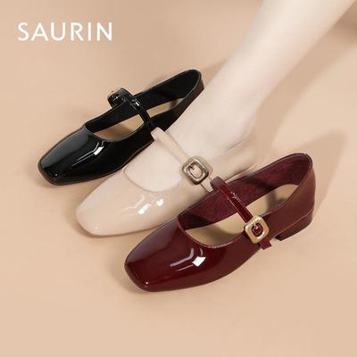 索兰复古玛丽珍低跟单鞋