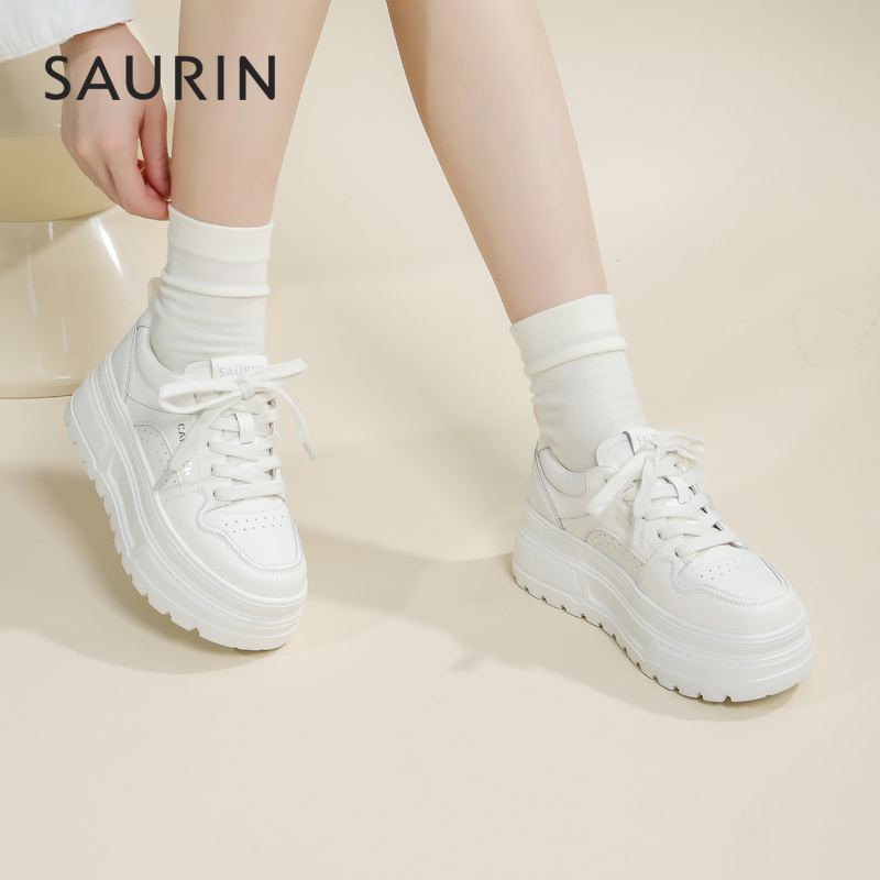 索兰休闲鞋厚底增高小白鞋
