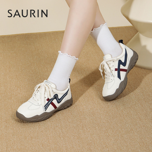 索兰德训鞋女2025秋季新款复古百搭软底轻便运动休闲鞋25CX49278