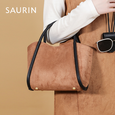 索兰时尚百搭大容量水桶包