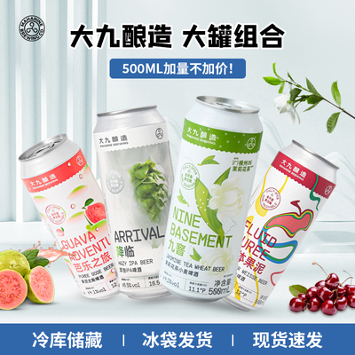 国产大九酿造精酿 降临/流体果泥/芭乐之旅500ml3口味组合装