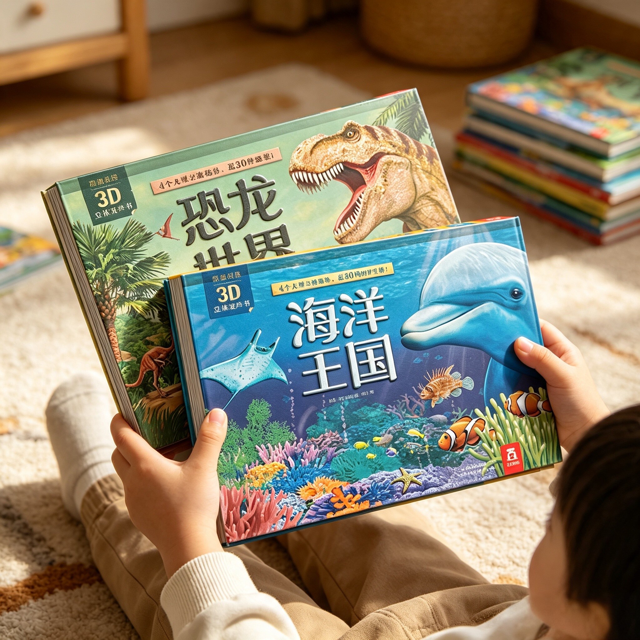3D立体发声书恐龙世界3-4-5-6岁儿童恐龙立体书有声翻翻书海洋王国有声读物科普百科幼儿早教阅读机关绘本揭秘恐龙奇趣科普