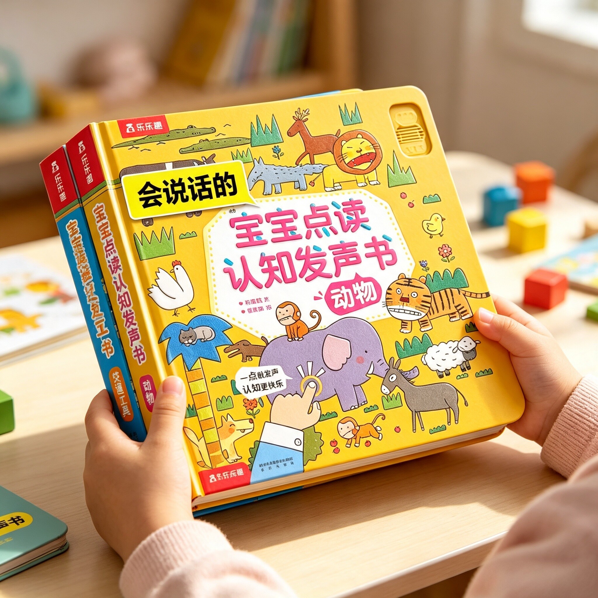 点读认知发声书乐乐趣动物交通工具123岁宝宝学说话婴幼儿益智书籍儿童绘本有声图书婴儿英语音乐儿歌知识启蒙会说话的早教有声书