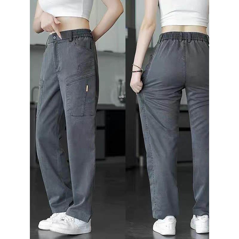 2025夏季男士休闲裤潮流潮牌多口袋裤子痞帅百搭宽松纯棉直筒长裤,男装,休闲裤,淘宝优惠券,粉丝福利购,淘宝优惠卷