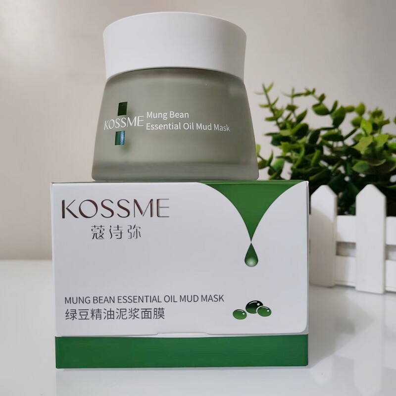 KOSSME蔻诗弥绿豆精油泥浆面膜120g深层清洁控油保湿涂抹式泥膜