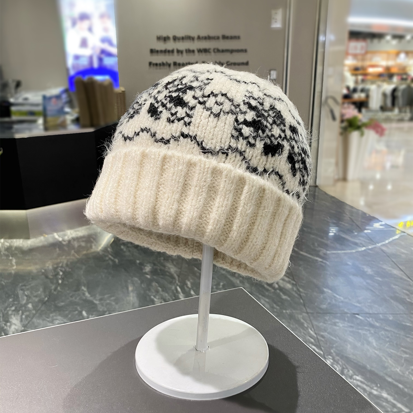 毛线帽子女秋冬季加绒保暖包头帽