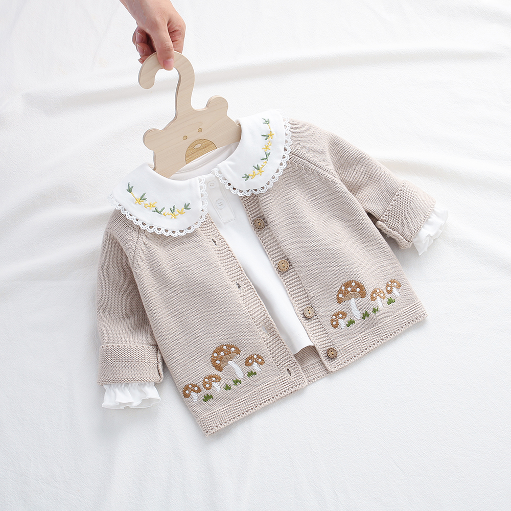 纯棉针织衫百天1-3岁新生6月公主