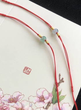 【春分】｜18k金盘缠天然翡翠A货翡翠冰绿冰紫冰黄飘花算盘珠手绳