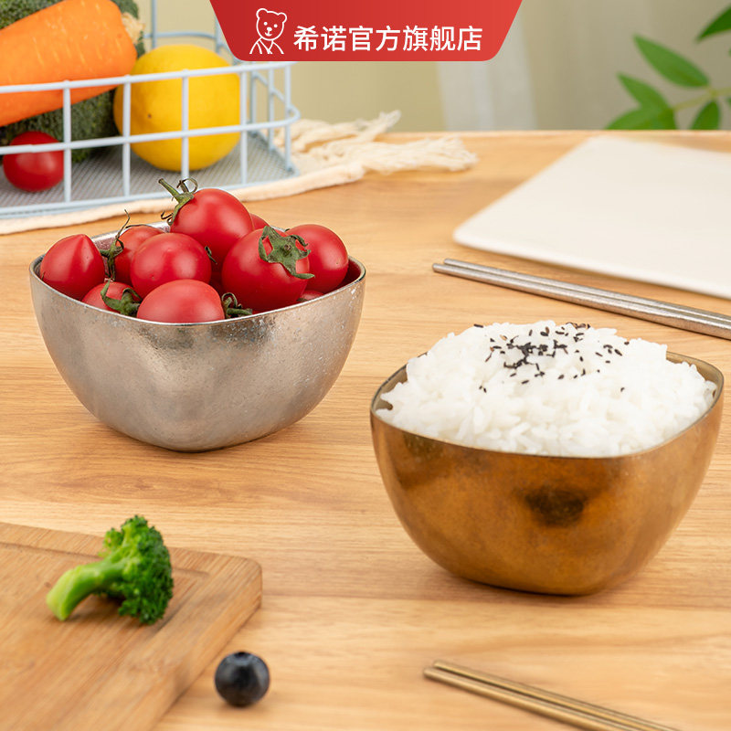 希诺纯钛饭碗筷子夫妻家用餐具高档结婚回礼双人情侣碗筷礼盒套装