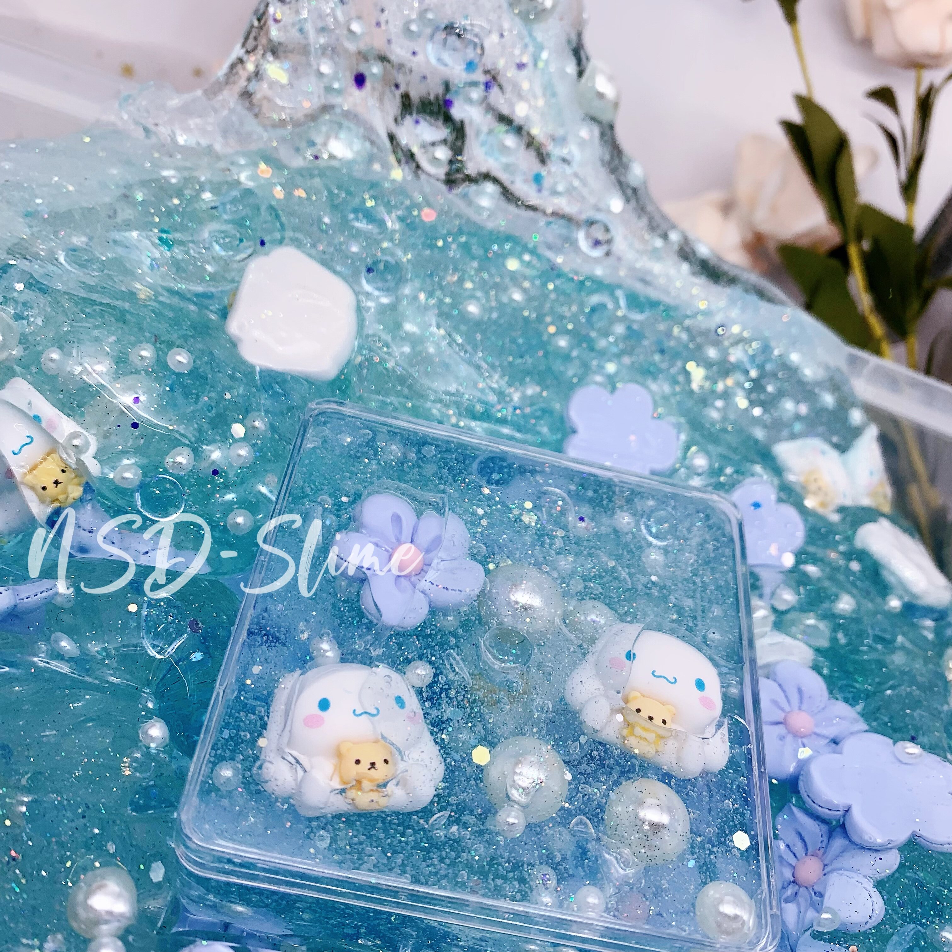 大耳狗史莱姆网红女孩水晶泥儿童安全无毒不粘手进口起泡胶纯手工