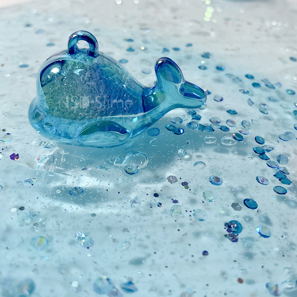 海鲸高透起泡胶渐变层次闪亮颜值款网红晕染史莱姆解压泥彩色黏土