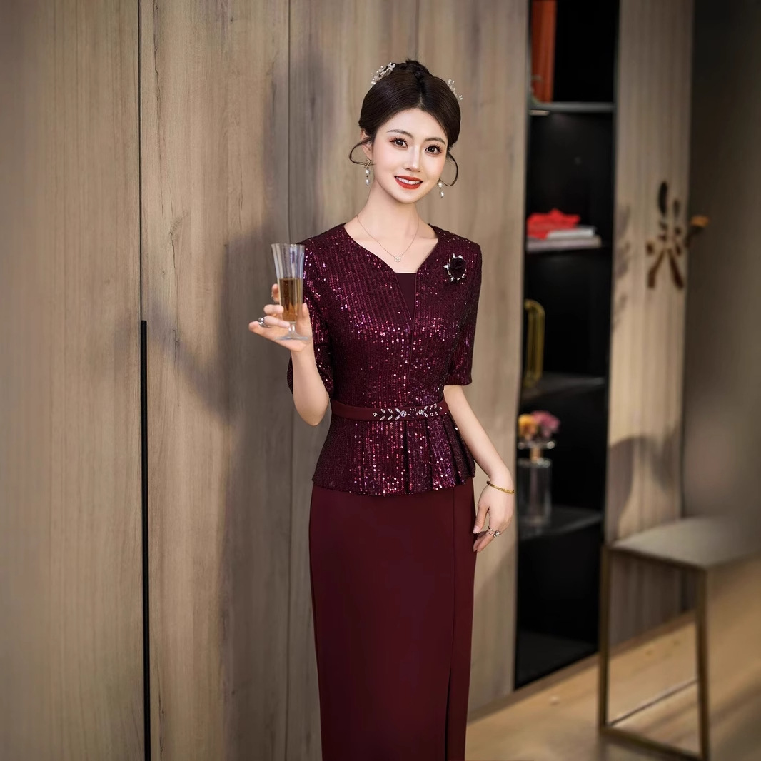 晚礼服裙宴会2025新款高级感轻奢小众高端鱼尾订婚敬酒服新娘