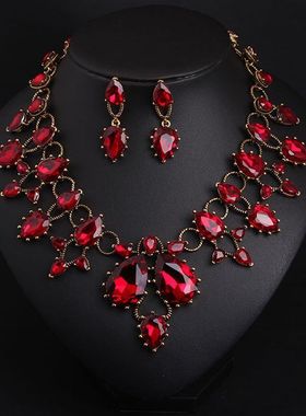 衣服配饰欧美锁骨项链夸张复古女