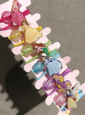 外贸出口公主发绳皮筋儿童发饰套装小女孩学生宝美卡通小人鱼头饰