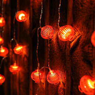 红灯笼灯串春节新年装饰灯用品饰客厅室内布置门上创意喜庆红挂件