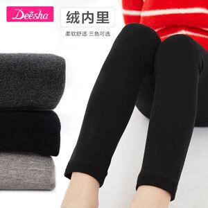 笛莎秋冬季女童连裤袜子加绒加厚薄绒一体无缝打底裤儿童保暖外穿