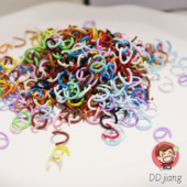 糖果色烤漆开口圈闭口单圈diy手工串珠手链项链钥匙扣挂件连接圈