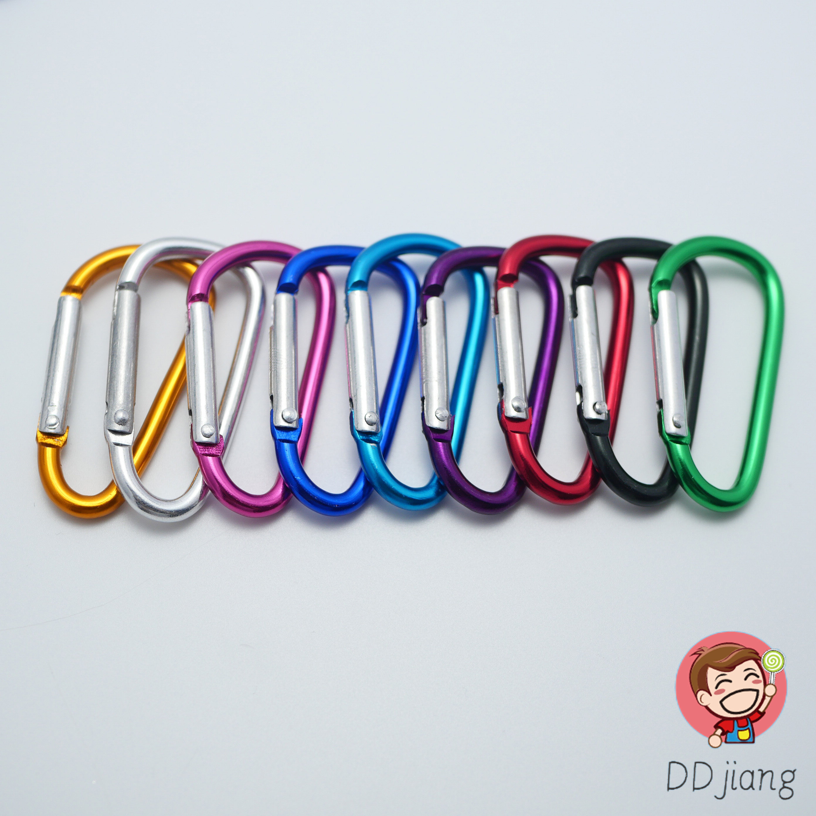 多彩D型登山扣铝合金挂钩扣登山扣户外迷你多功能弹簧扣钥匙卡扣,服饰配件/皮带/帽子/围巾,钥匙扣,淘宝优惠券,粉丝福利购,淘宝优惠卷
