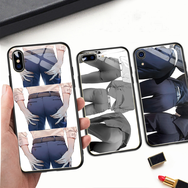 正装西裤基友手机壳适用vivoZ5小米9苹果12promax oppor17玻璃壳8