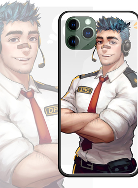 正装型男机长适用苹果11PROMAX手机壳mate30 x27 r15 A7x玻璃壳8p