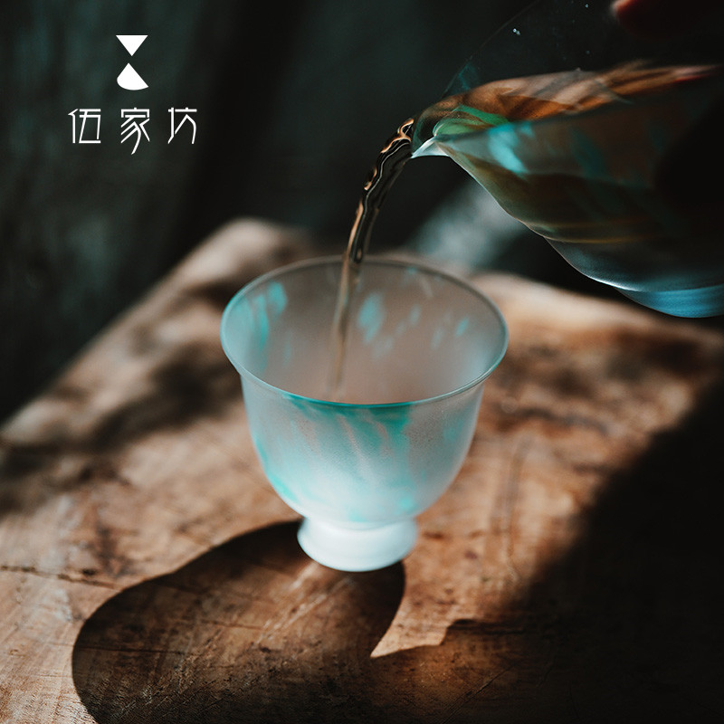 伍家坊云合琉璃水晶杯云峥茶杯高档主人杯杯大容量家用耐热茶杯图片