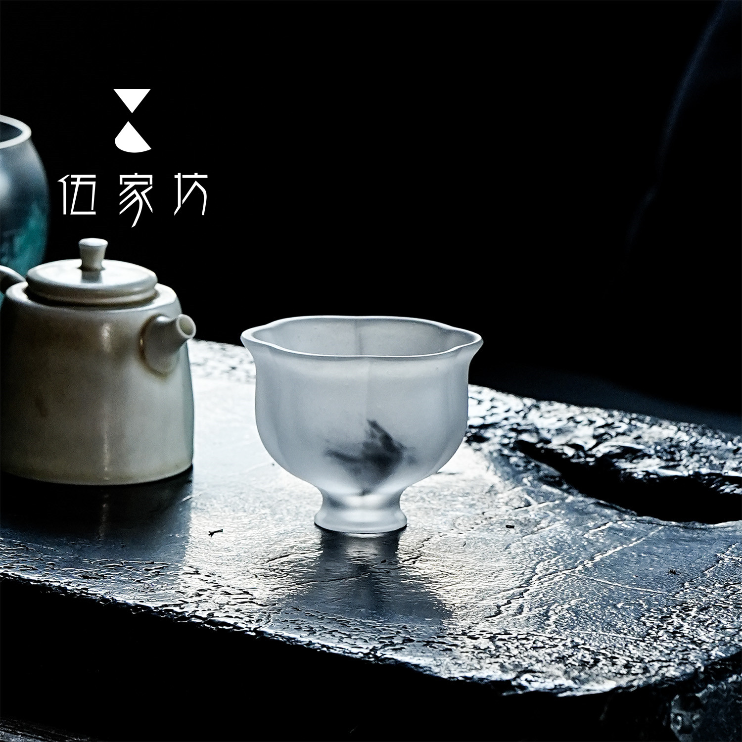 雅悟堂云合水墨高足杯古法琉璃喝茶品茗杯家用茶道主人杯,餐饮具,茶杯,淘宝优惠券,粉丝福利购,淘宝优惠卷