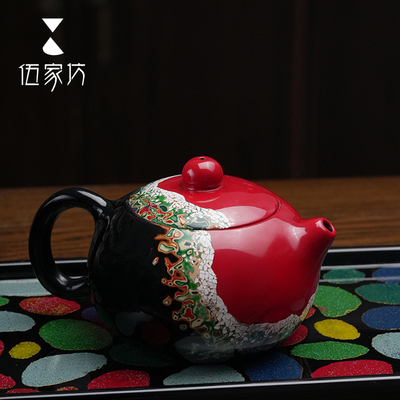 伍家坊大漆紫砂壶太古