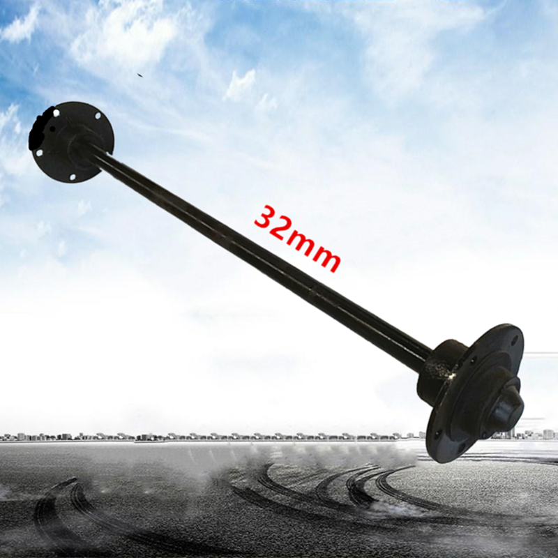 五孔马车轴拖拉机轮毂拖车轴农机配套车车轱辘轴人力推车车轴加厚