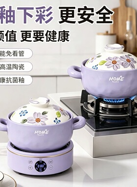 德国陶瓷砂锅炖锅分体式家用多功能电炖砂锅煲汤煮粥锅炖盅套装