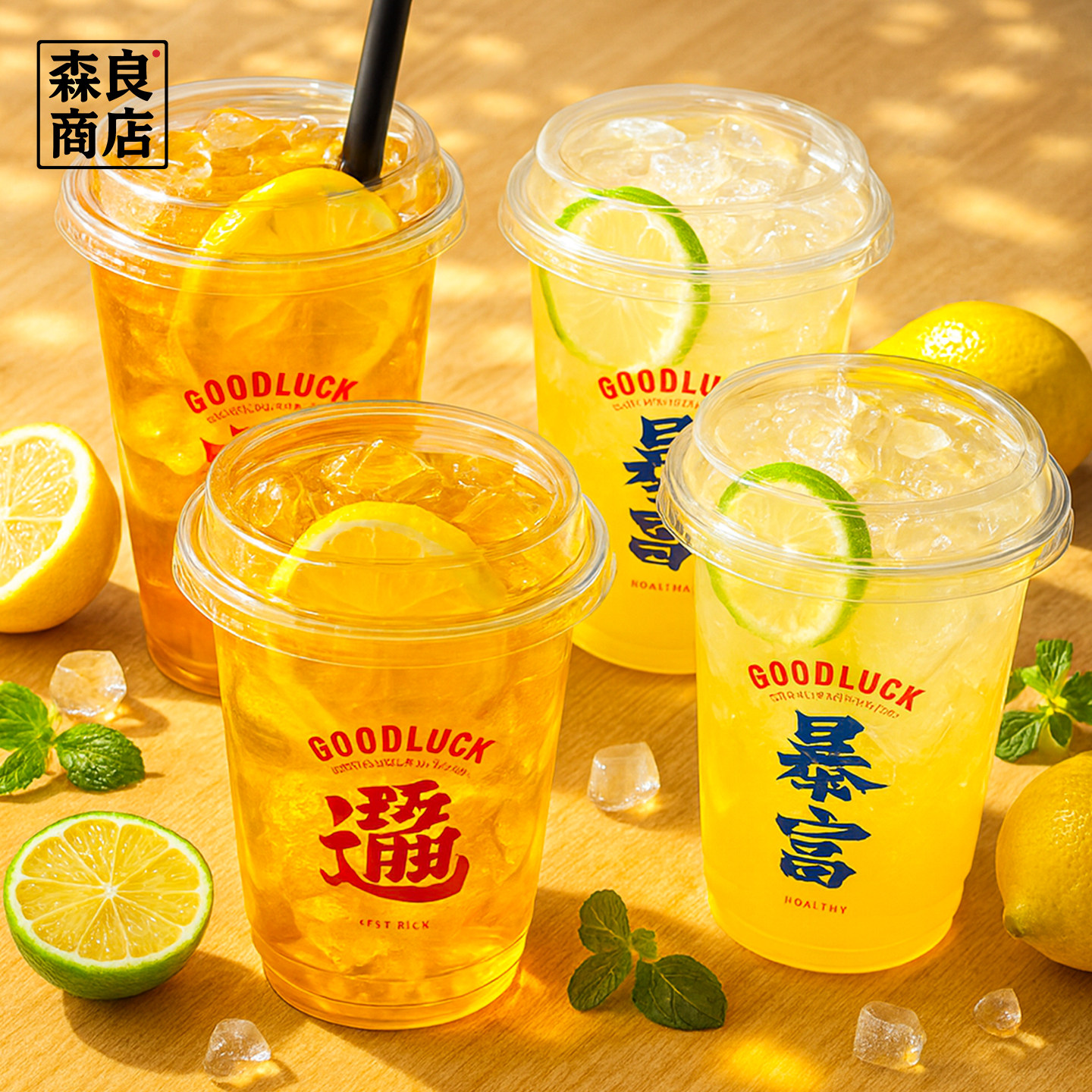 一次性咖啡杯带盖透明奶茶杯子加厚塑料商用柠檬茶杯打包饮品饮料,餐饮具,塑杯,淘宝优惠券,粉丝福利购,淘宝优惠卷