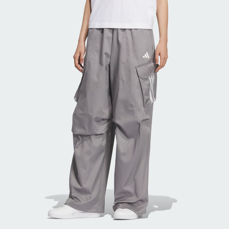 Adidas/阿迪达斯长裤女子秋季新款纯棉工装风运动休闲伞裤KF2663