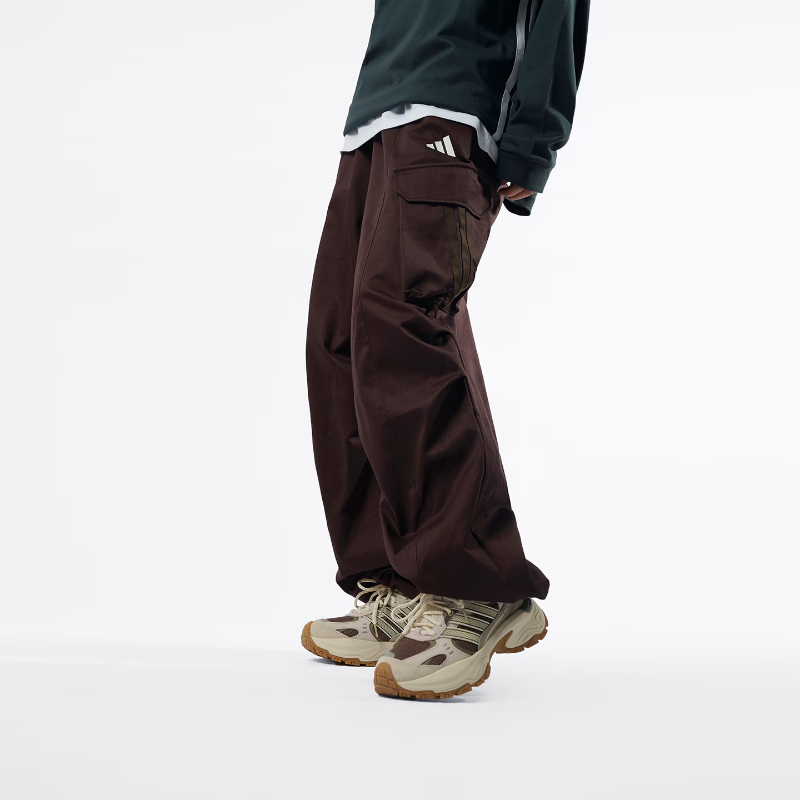 Adidas/阿迪达斯长裤女子秋季新款舒适纯棉工装风运动伞裤KF2664