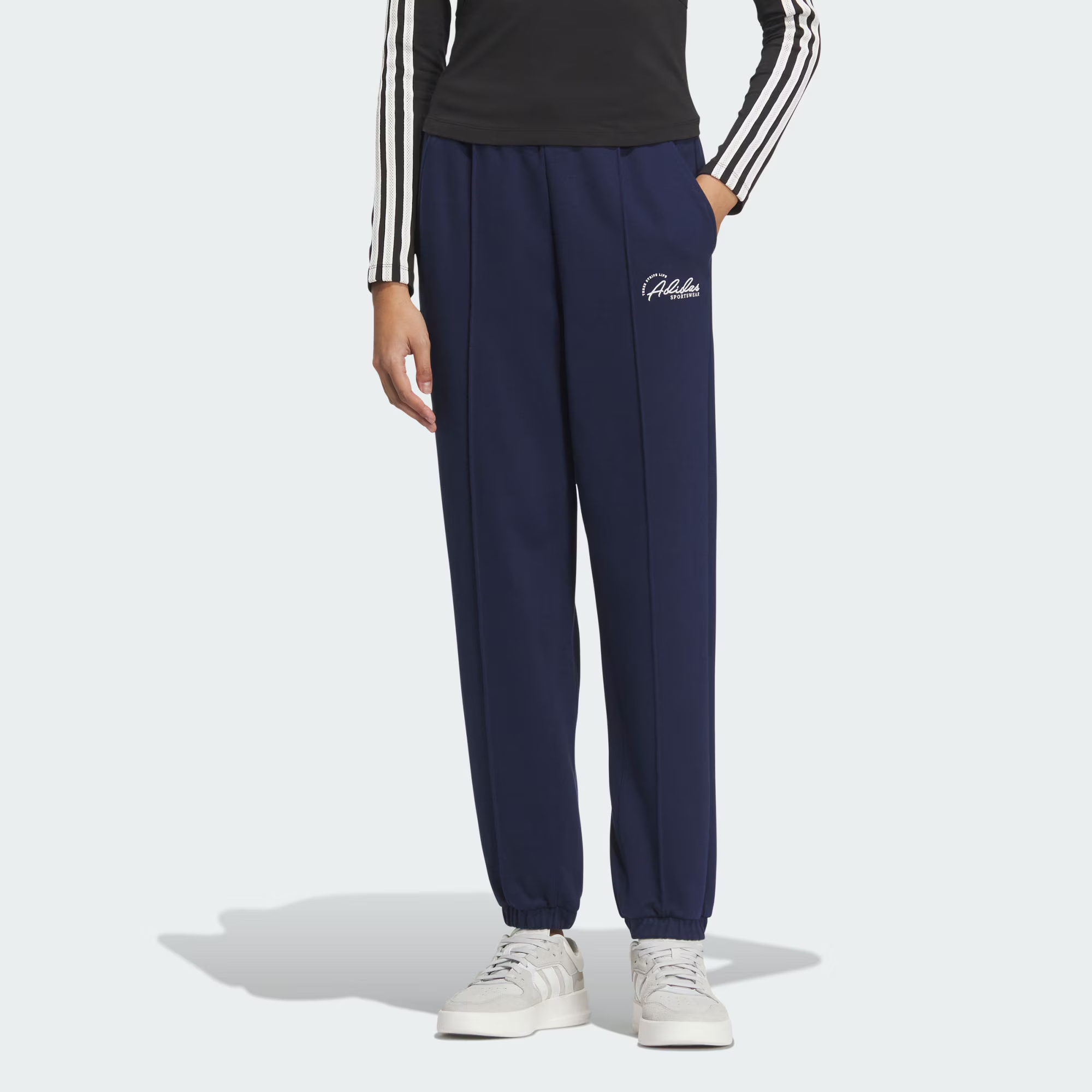 Adidas/阿迪达斯长裤女子秋季新款束脚舒适直筒运动休闲裤JW7067