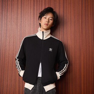 Adidas阿迪达斯三叶草男女款复古华夫格运动修身薄外套 JW0110
