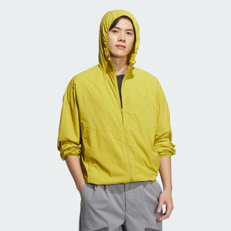 Adidas/阿迪达斯正品新款UPF50+凉感可收纳连帽轻风衣外套JZ8402