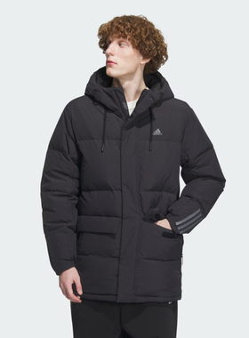 阿迪达斯男子冬季新款运动休闲600蓬保暖连帽鸭绒羽绒服IL8926