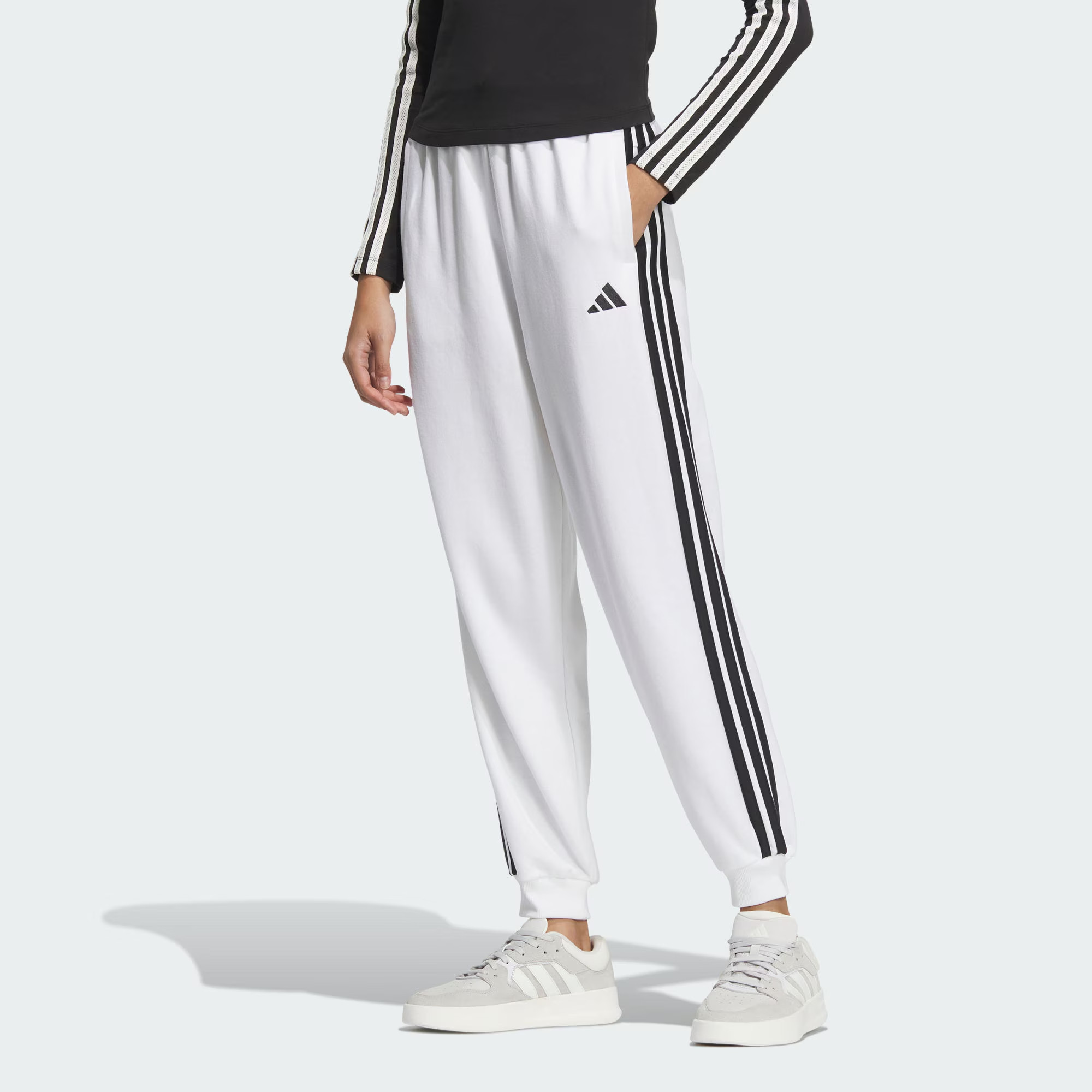 Adidas/阿迪达斯长裤女子秋季新款舒适宽松直筒运动休闲裤JZ2163