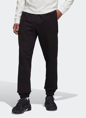 Adidas阿迪达斯三叶草男子针织运动裤休闲束脚宽松透气长裤HK2866