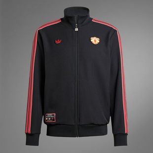Adidas/阿迪达斯曼联足球休闲文化复古运动修身夹克外套JF0358