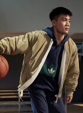 Adidas/阿迪达斯外套秋季新款情侣款双面穿运动夹克外套IN0990