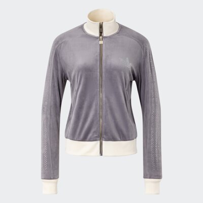 阿迪达斯三叶草女子高级烫钻立领运动休闲夹克外套JY0214