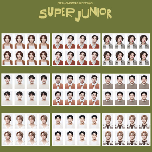 SUPER JUNIOR 2024 SEASONS GREETINGS ID PHOTO证件照 一寸照片