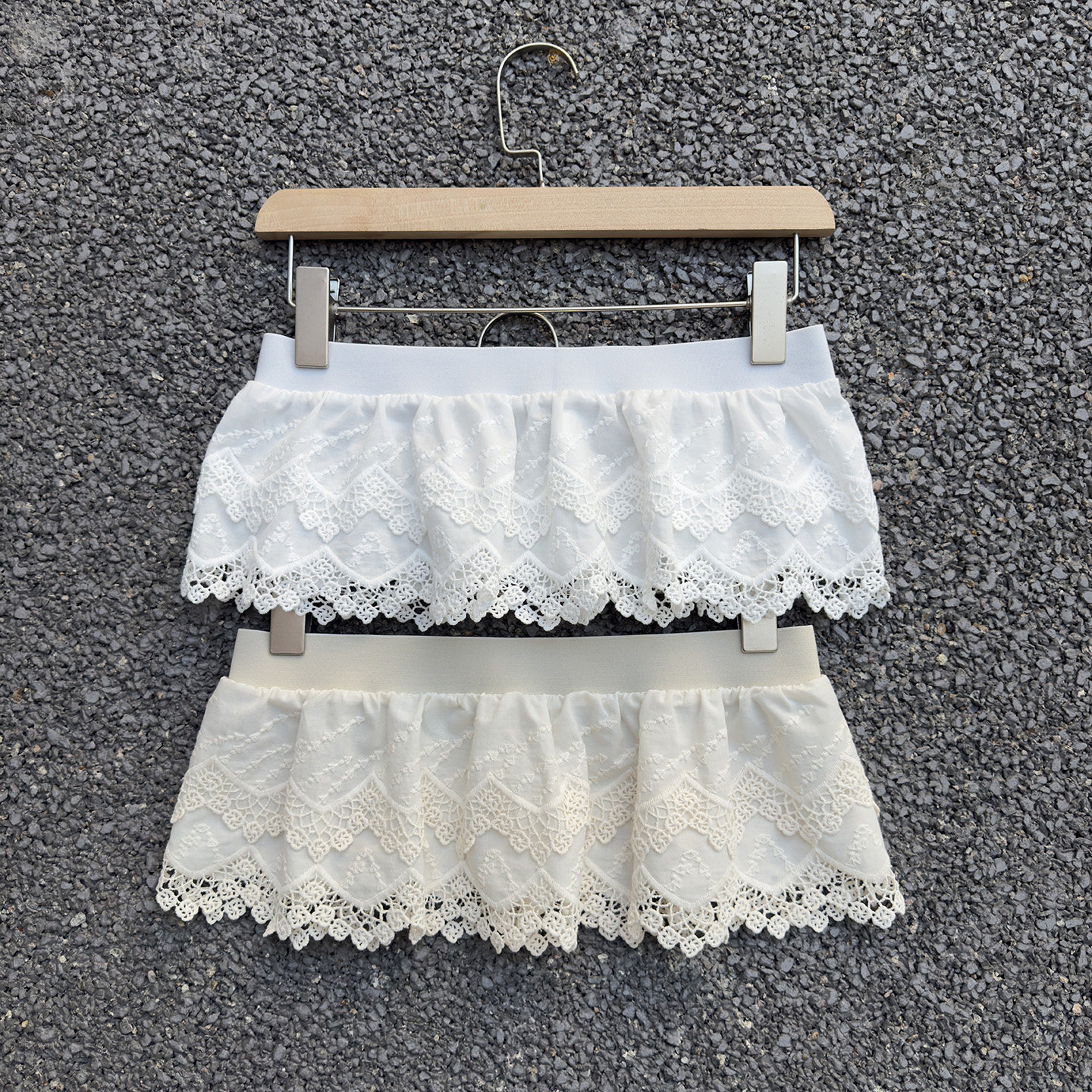 配短卫衣毛衣叠穿打底裙帘屁帘下摆叠穿花边衬裙芭蕾风腰封短裙