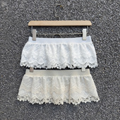 配短卫衣毛衣叠穿打底裙帘屁帘下摆叠穿花边衬裙芭蕾风腰封短裙