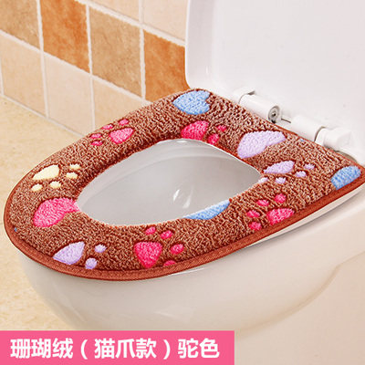 灯芯绒加厚马桶垫座圈防水马桶套毛绒坐便套保暖坐垫马桶圈垫包邮