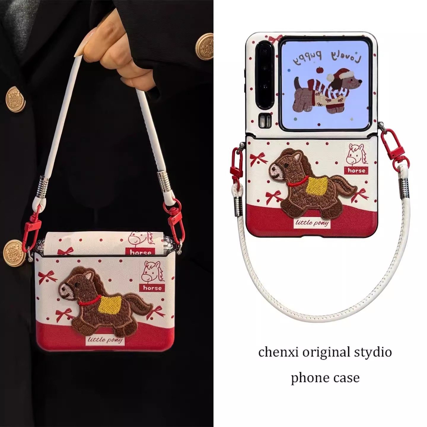 马年新款适用华为PuraX折叠屏荣耀MagicVFlip2手机壳novaFlipS蝴蝶结三星ZFlip7小米MIXFlip2手提绳Razr50/60,3C数码配件,手机保护套/壳,淘宝优惠券,粉丝福利购,淘宝优惠卷