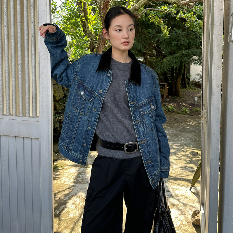 休闲宽松加厚牛仔外套女秋冬