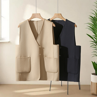 羊毛无袖 大码 大衣马夹马甲 2502款 喜尚妮